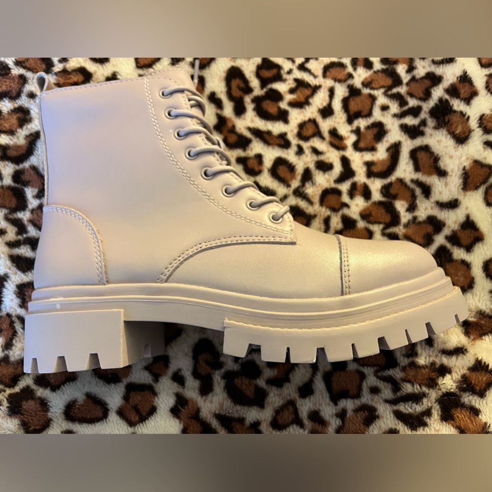 Grey Combat Boots